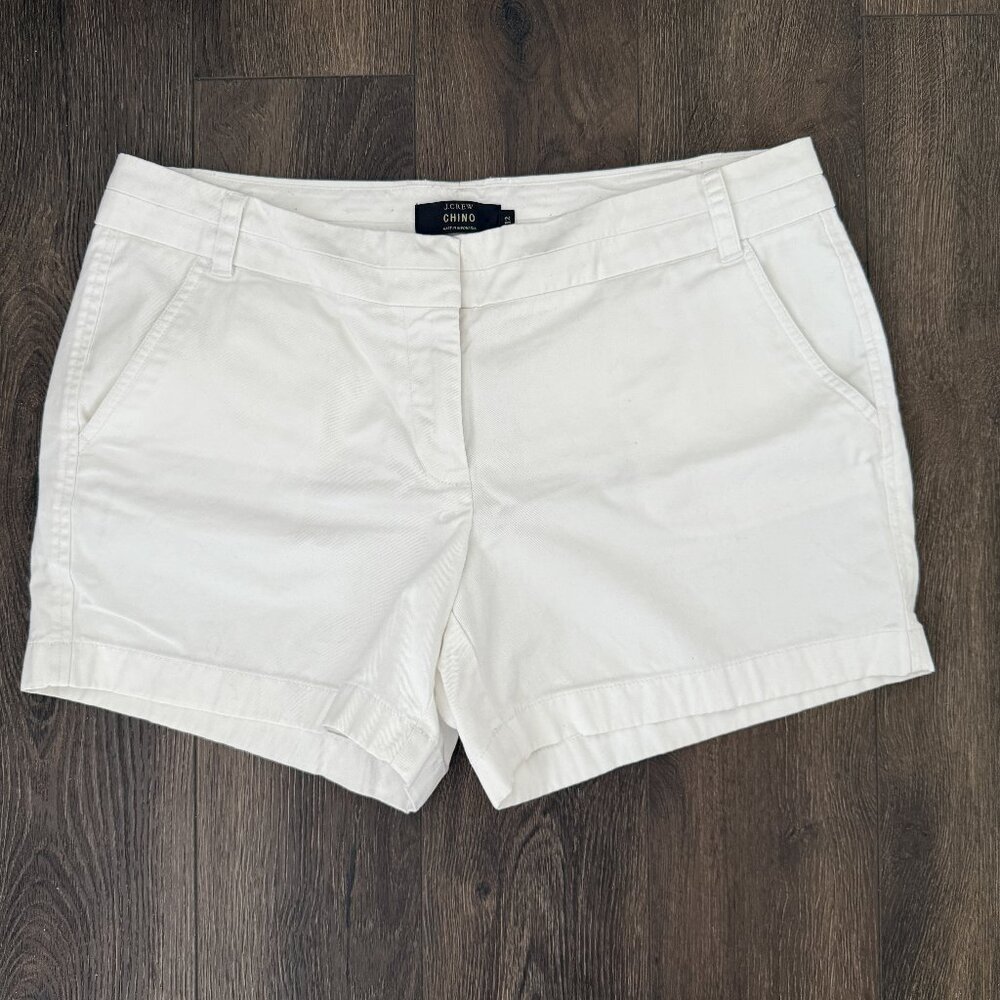 J CREW - Chino Shorts - Women - White - 12